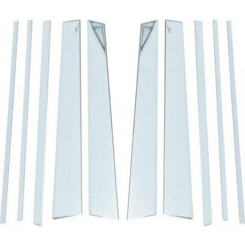 For Toyota Land Cruiser Prado FJ150 2014 2015 2016 2017 2018 Stainless Steel Center Pillar Window Trim Cover 10pcs car styling