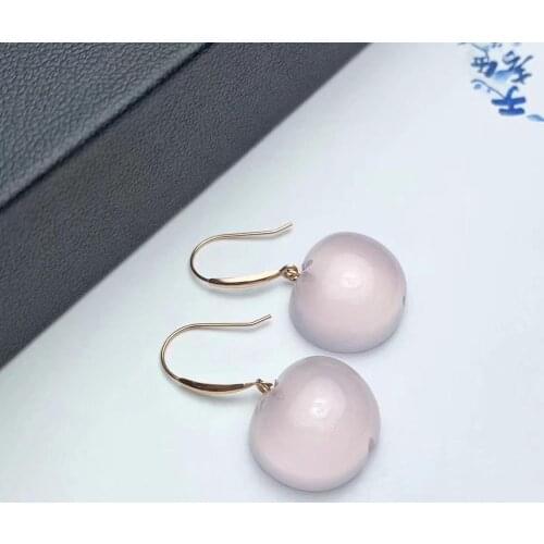 Elegant Rose Quartz Earring 925 Sterling Silver 100% Natural and Real Rose Quartz Earring
