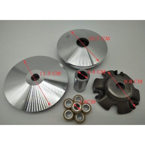 GY6125 Front Drive Variator Clutch Set with Copper Rollers For Motorcycle Honda Yamaha ATV Moped Part Clutch Assembly In Engines