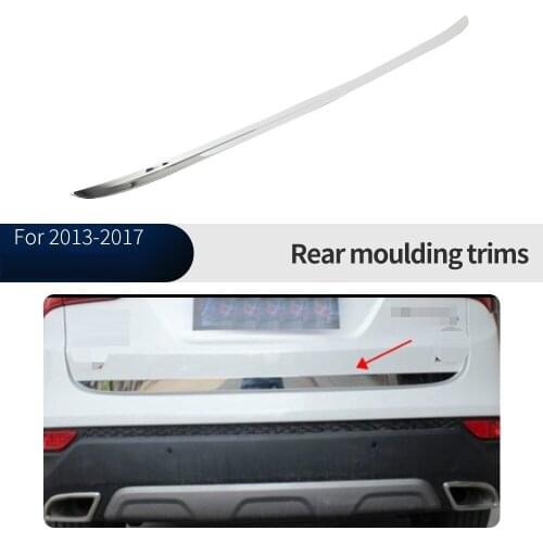 Stainless Steel Rear Trunk Lid Cover Trim Fit For Hyundai Santa Fe IX45 2013 2014 2015 2016 2017 Auto Accessories Stainless Ste