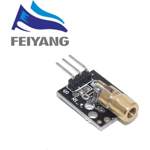 1PCS KY-008 650nm Laser sensor Module 6mm 5V 5mW Red Laser Dot Diode Copper Head for Arduino