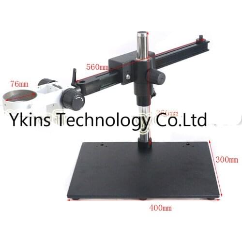 Long Arm Heavy Duty Boom Large Stereo Clamp Table Stand with Ring DIA 76mm Microscope working wide distance