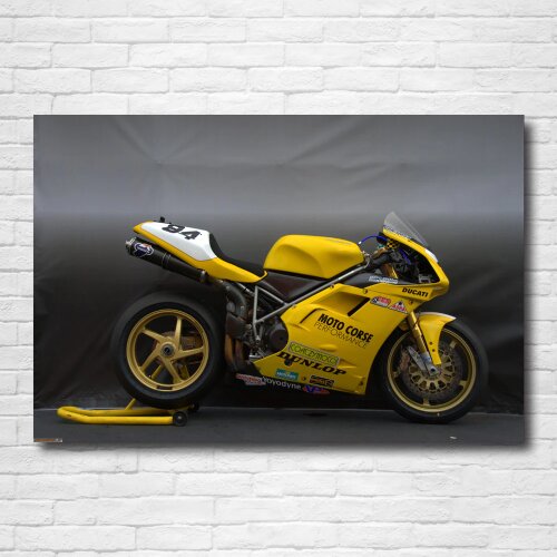 Wallpaper Superbike DUCATIs 996 Yellow Racing Motorbike Picture Wall Art Posters Canvas Print Modern Painting for Home Decor