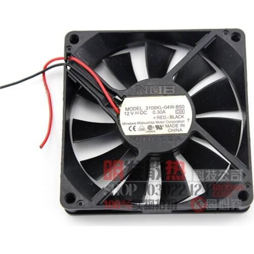 Original 3106KL-04W-B50 2-wire double bearing cooling fan 8015 12V 0.30A