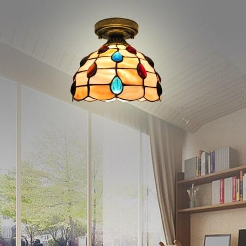 Simple European style shell bedroom ceiling lamp aisle porch corridor lamp