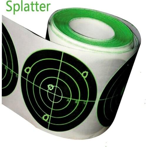 Splatterburst Targets 250pcs 3" Splatter Target Sticker Shots Burst Bright Florescent Green Upon Impact Repair Label Paper