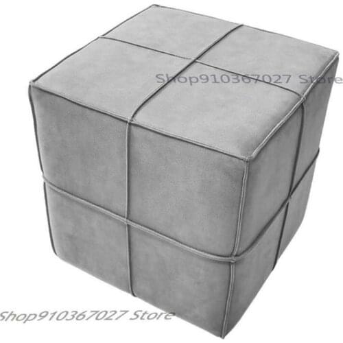 Sofa Stool Light Luxury Italian Fabric Dressing And Makeup Stool Shoe Changing Stool Square Stool Nordic Household Small Pier