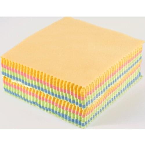 10 Pieces Of Cleaning Cloth 15 * 18 Cm Microfiber Glasses Cleaner 4 Color Glasses Cloth Lens Cloth Multifunctional Cleaning Clot