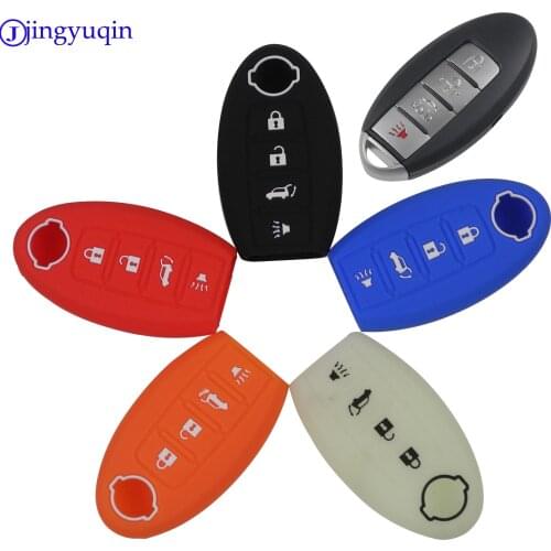 Silicone Car Key Fob Protective Cover Case for Nissan X-Trail Qashqai Cube Juke Pathfinder TIIDA Murano Rouge Versa Smart Key