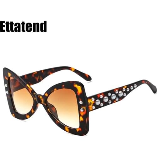 Fashion Butterfly Sunglasses Women Fashion Design Luxury Pearl Vintage Sun Glasses Pink Shades Eyeglasses Uv400 Gafas De Sol