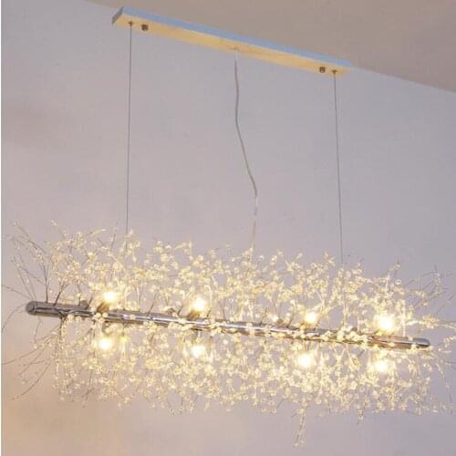 Modern LED Crystal Chandelier Light Hanging Lamp Dandelion Chandelier Lighting for Living Room Dining Decoration