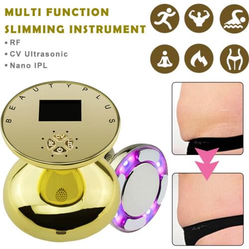 LED Cavitation Ultrasonic Slimming Massager Body Shaping Weight Loss Face Tighten Fat Reduction Beauty Machine Radio Frequency