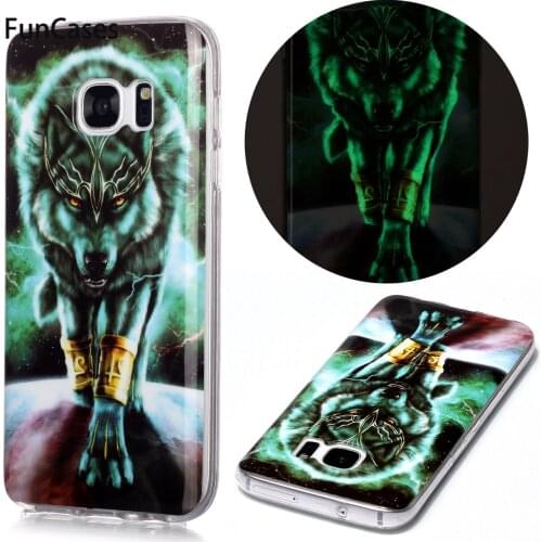 Flowers Luminous TPU Protector For accesorios Samsung S7 Edge Glossy sFor Samsung Galaxy estojo S7 Edge Cove Pattern Cases Cove
