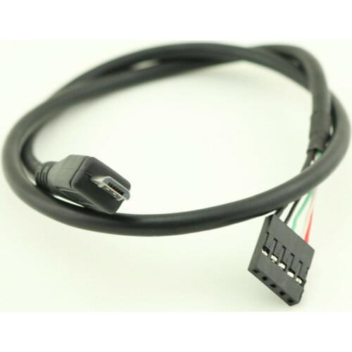 10pcs 50cm Micro USB 5Pin Male to Dupont 5 Pin Female Header Motherboard Adapter Cable