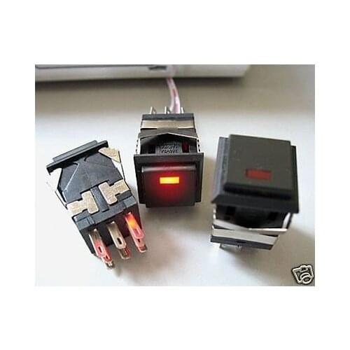 10 pcs Red Led Light OFF/ON Boat Car Pushbutton Switch KD2-21