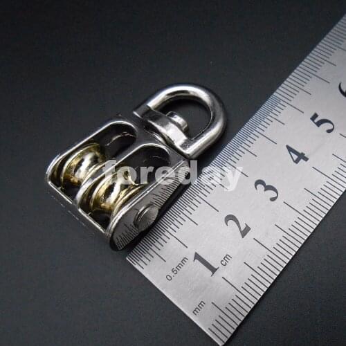 100PCS X High Quantity Zinc alloy Swivel Pulley Rigging Lifting Wheel Fixed 43MM Double Way 100KG 4.3CM 100kg 100/LOT *FD567X100