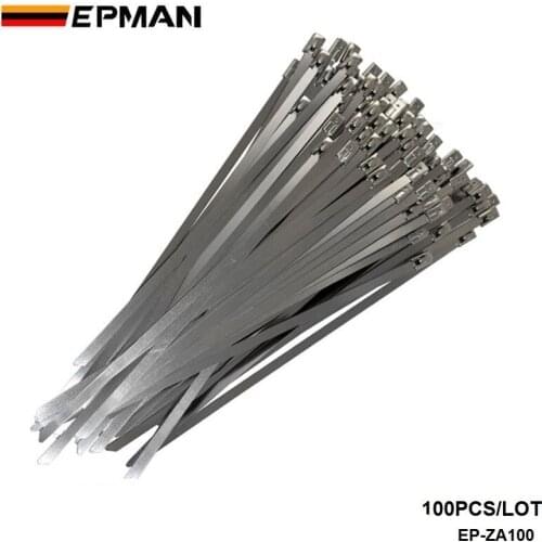 100x Exhaust Heat Stainless Steel Cable Ties Wrap Metal Tie Extra Long & Wide Large For BMW E60 E61 5 SERIES EP-ZS100