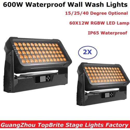 2Pcs/Lot LED Bar Lights RGBW 4IN1 60X12W LED Wall Wash Lights Outdoor Party Lights Perfect For Stage Wedding Dj Events Lights