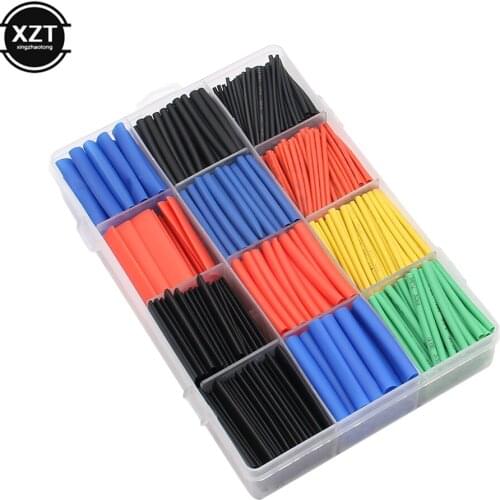 750pcs Set Polyolefin Contraction Assorted Heat Shrink Tube Hose Insulated Wire Cable Sheath Wire Cable 8 Multiple Sizes