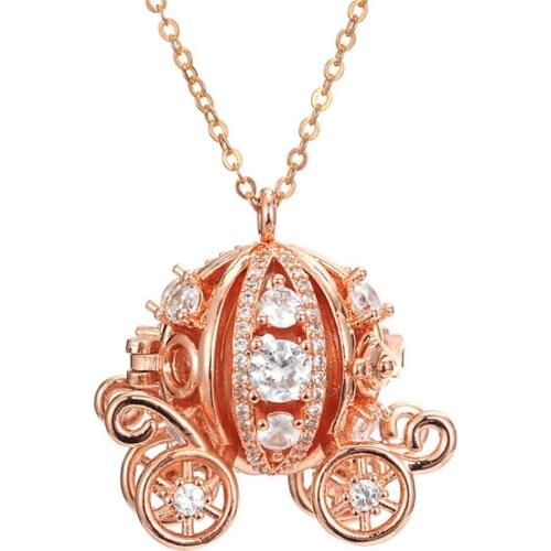 Promotion Fashion Piano Ball Pumpkin Carriage Pendant Magic Box Aromatherapy Perfume Essential Oils Diffuser Necklace Meditation