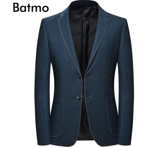 Batmo 2021 new arrival spring&utumn high quality casual blazer men,mens suits jackets ,casual jackets men plus-size M-4XL 8126