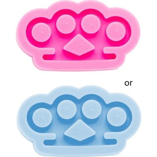 Brass Knuckles Shape Keychain Casting Silicone Mould DIY Crafts Making Tool Key Chain Epoxy Resin Mold Drop Shipping