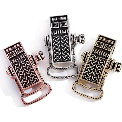 1PCS Charms Bead Men Copper Paracord Bracelet Keychain DIY Beads Lanyard Making Bracelet Jewelry Outdoor