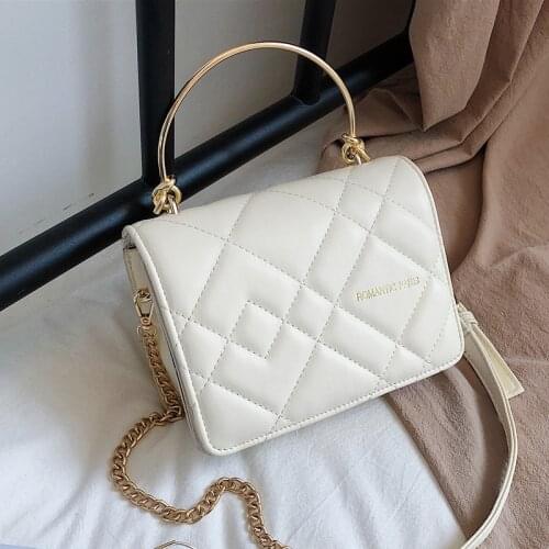 Design Hot Style Handbags Popular New Fashion Chain Messenger Bag Wild Handbag Rhombic Square Bag Dual-use Bag Width: 19cm