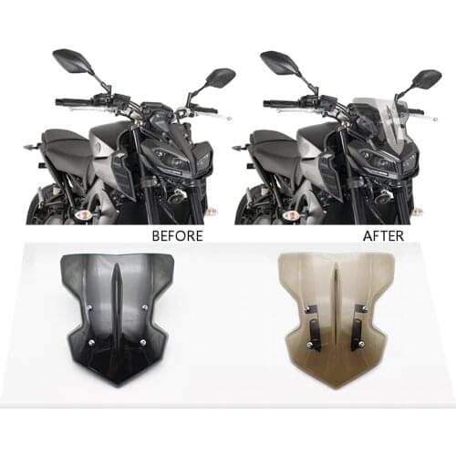 For YAMAHA MT 09 MT09 2017 2018 2019 Windshield Windscreen With Mounting For YAMAHA MT-09 FZ-09 2017 2018 2019