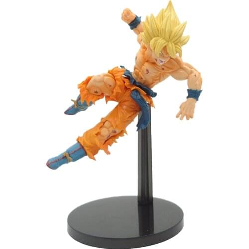 Dragon Ball Z DBZ Action Anime Figure Super Saiya Sun Goku 23CM PVC Model Toy Gift Frieza Battle Version Desktop Doll Figma Gift