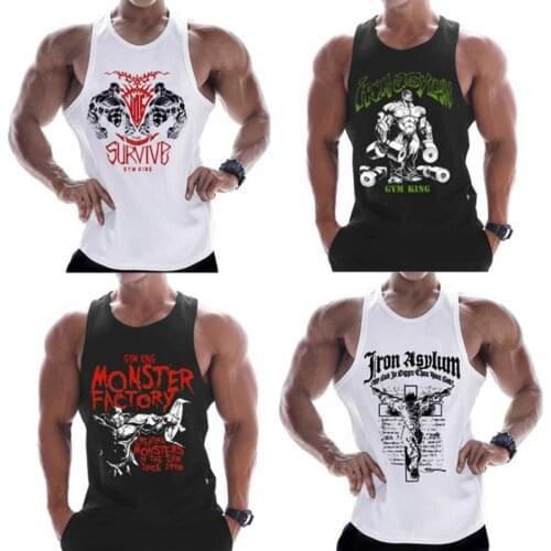 New 2019 Brand Bodybuilding Stringer Tank Tops Men Fitness Singlets Gyms Clothing Mens Sleeveless Shirt Vest