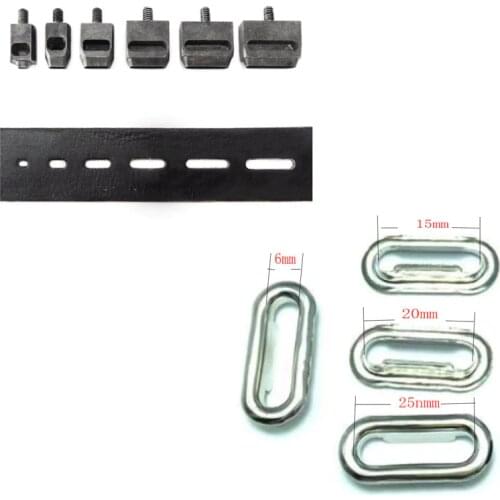 Oval hole cutter punch tool die use with universal hand press different sizes