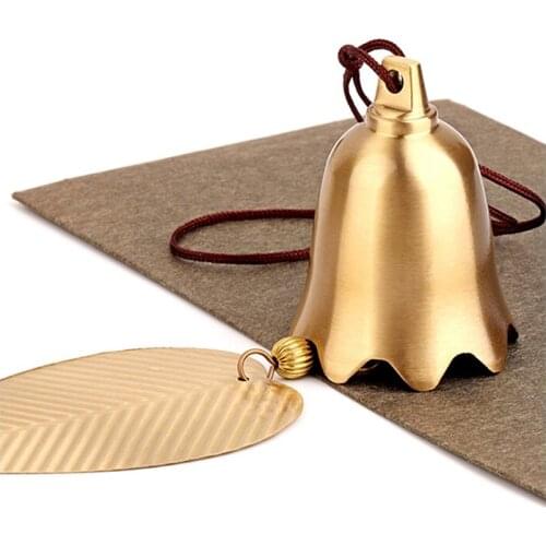 Brass Doorbell Japanese Style Wind Chimes Window Outdoor Garden Copper Bell Pendant Hanging Door Home Decoration Windbell Crafts