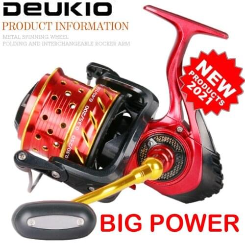 Yumoshi 8000-12000 30kg Max Drag Mteal 5.2:1 Metal Spinning Fishing Reel Carp Wheel CNC Full Metal 14BB