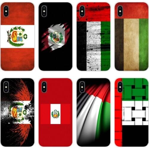 Soft Cover Bag For Samsung A71 A70 A60 A51 A50 A41 A40 A31 A30 A20E A21S A12 A10 M30 Peru and United Arab Emirates Flag Vertical