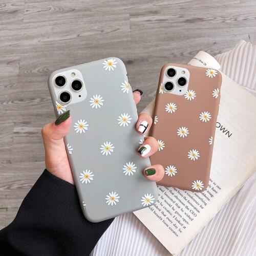 Moskado Cute Flowers Phone Case For iPhone 11 Pro X XR XS Max 7 8 6 6s Plus 5 5s SE 2020 Daisy Soft TPU Silicone Back Cover