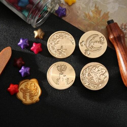 Wax Seal Stamp Fire Painting Plant Creative Patterns DIY Envelope for Crown Tree Ornament Parties Wedding