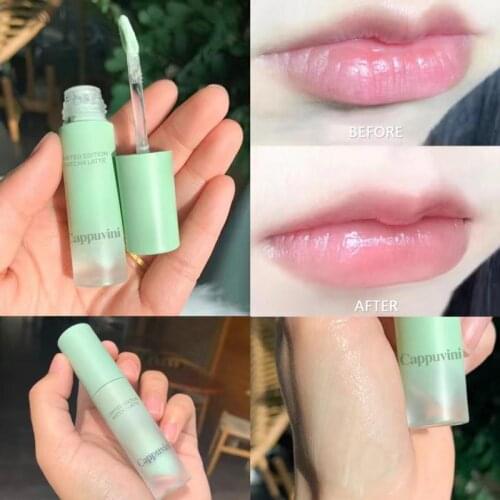 2021 NEW Cappuvini Pink Green Lip Milk Shea Butter White Peach Oolong Moisturizing Lipstick Lipstick Primer Lip Balm