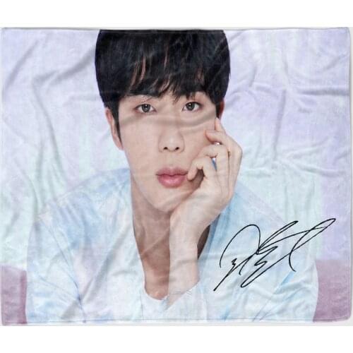 Name Jin blanket / kids bands popular Bangtan Boys member Jin 3D warm home flannel blanket / soft blanket / sofa / travel