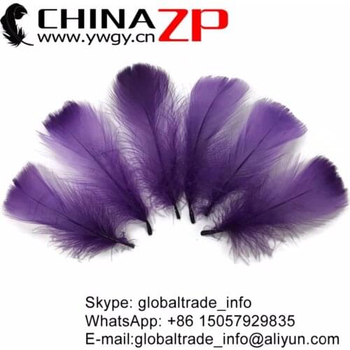 Wholesale in CHINAZP Factory 1000pcs/lot Graceful Dyed Purple Goose Loose Feathers for DIY Decorations