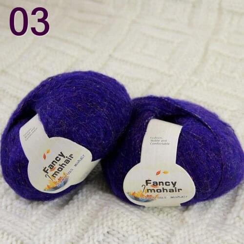 Sale New Soft 2Skeins50g Wrap Shawls Hand Knitting Wool Yarn Womens Cashmere Shawls and Wraps 03 Rainbow Blue Velvet