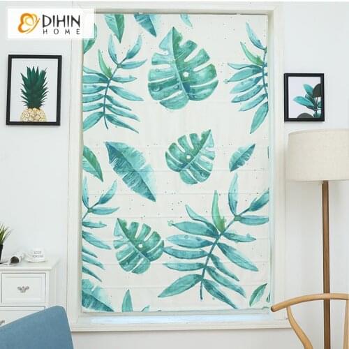 New Arrival Printed Banana Leaf Blackout Curtain Roman Blinds Customized Size Roller Blind Free Shipping
