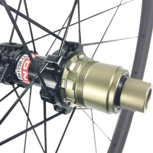 SUPER LIGHT 650g 29er MTB XC tubeless 28mm x 22mm carbon rear wheel hookless Novatec D412SB-CL pull straight wheel UD matte