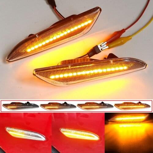 2Pcs LED Dynamic Side Marker Lights Arrow Turn Signal Blinker Lamps For Lancia Delta MK3 Ypsilon Fiat Tipo Egea Chrysler Ypsilon