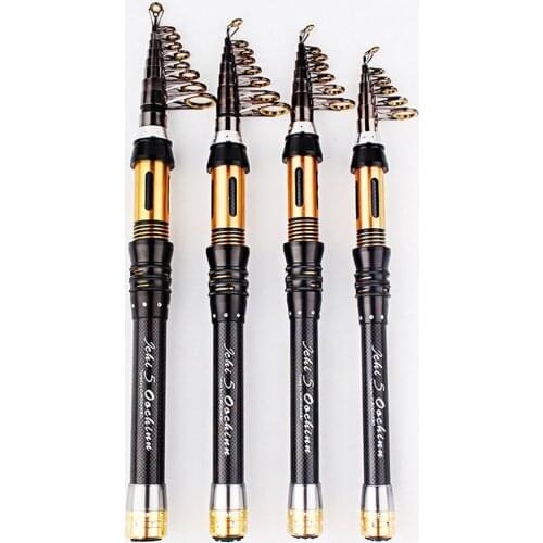 Outdoor Shrinkable Fishing Rod 1.5/1.8/2.1/2.4/2.7/3M Mini Portable Small Sea Pole Telescopic Rock Fishing Rod Fishing Accessory