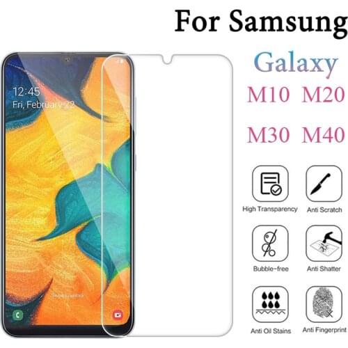 Tempered Glass for Samsung Galaxy M10 M20 M30 M40 Screen Protector Front Film 9H HD Sklo screen protector Film M20 M40 2.5D