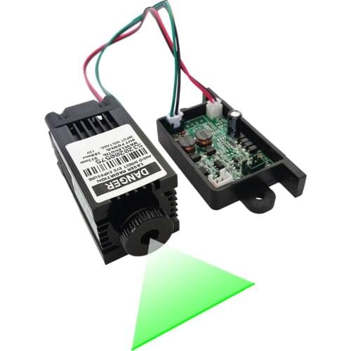 Green Laser Module Line Generator 532nm 200mW TTL DC 12V