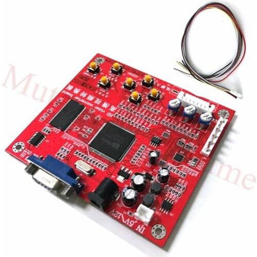 LCD Monitor CGA/EGA to VGA output HD Video Converter Red PCB Board Arcade Game Convert Arcade Accessories