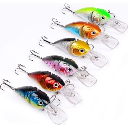 1pcs 8.5cm 14g Multi Section Hard Bait Rapid Motion Bait Vibroseis Mouse Hook Wiggler Deep Sea Artificial Plastic Bait
