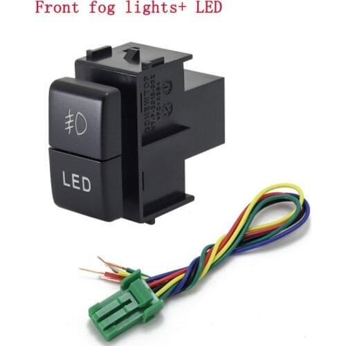 1pc Dual key switch dual switch fog lights recorder radar music DRL Differential Switch Button for Infiniti QX70 G37 QX80 FX37